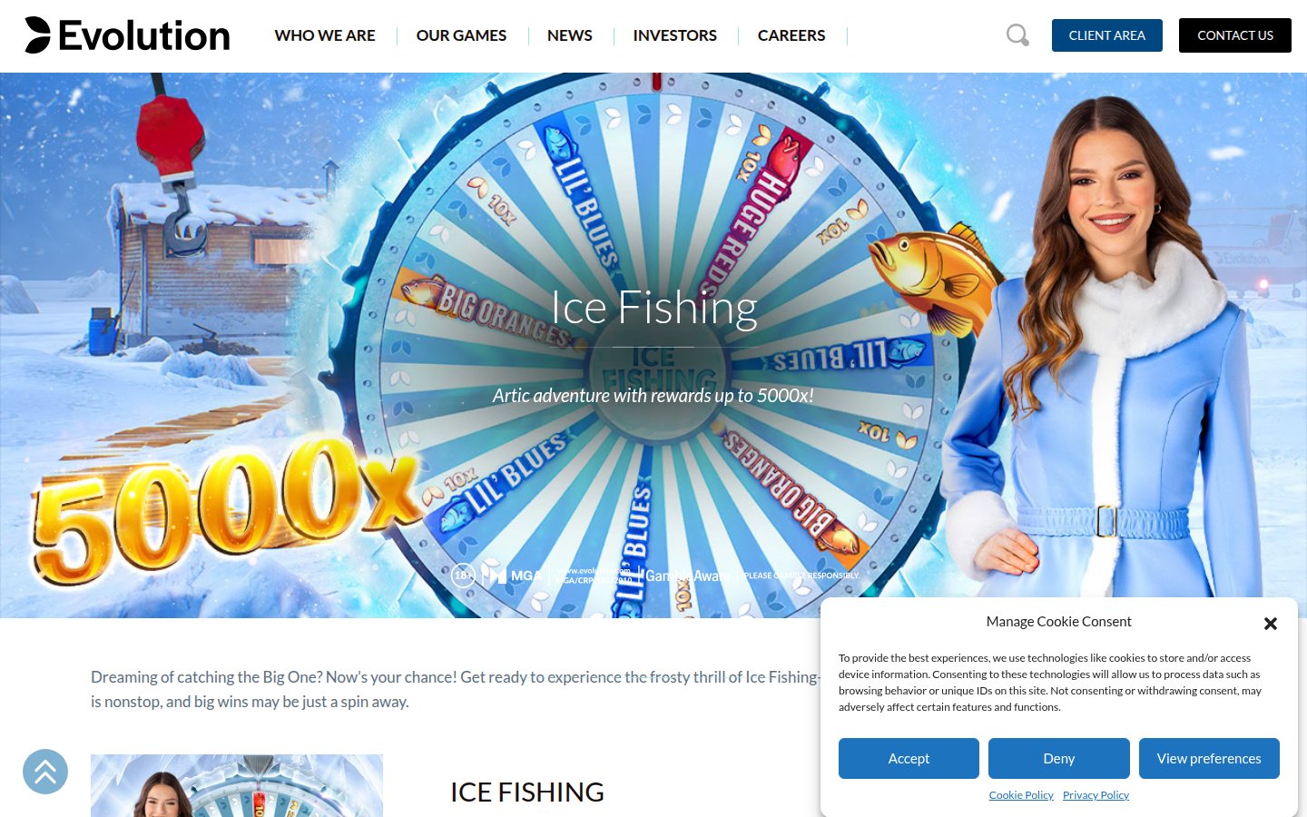 Ice Fishing Evolution Gaming resmi sehife